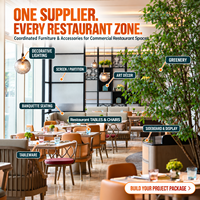 Ensemble de mobilier de restaurant moderne J2S, tables et chaises de restaurant, banquettes, projets d'aménagement intérieur d'hôtel, sur mesure