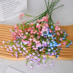 Fleur artificielle Gypsophile 42cm en caoutchouc souple réaliste pour décorations de mariage et bouquets - Product Image 2