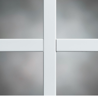 Grilles creuses personnalisées de haute qualité entre les vitres avec des cadres en plastique blanc conçus pour la décoration des portes et des fenêtres de villas