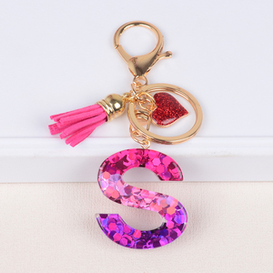 Nhà máy trực tiếp trái tim màu đỏ sequin thư <span class=keywords><strong>Keychain</strong></span> có thể được tùy chỉnh cho các món quà hoàn hảo cho các cặp vợ chồng - Product Image 6