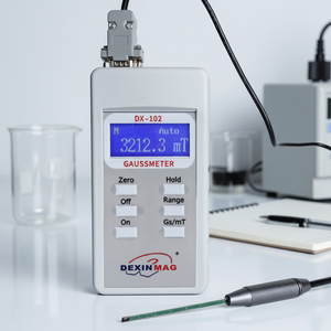 Магнитометр Dexinmag для измерения силы магнитов, портативная модель DX-102, измеритель магнитного поля, точность 0,5%, защита IP65, гарантия 1 год - Product Image 1