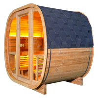 Sauna de Vapor Eléctrica Aislada de Alta Eficiencia para 6 Personas, Ecológica, de Madera Sólida, Moderna, para Exteriores, para Aliviar el Estrés y las Dolores Musculares