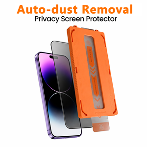 Protection d'écran en verre trempé de confidentialité Grade AAA 9H, verre <span class=keywords><strong>Asahi</strong></span> du Japon, anti-poussière, application facile, oléophobe, anti-espion pour iPhone 11-18 - Product Image 3