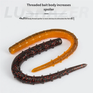 Paquete de 8 Señuelos de Gusano de Cola Recta Flotantes de 12 cm, Cebo Suave de Silicona para Pesca en Agua Salada, para Pesca de Lucioperca y Bagre, Sin Anzuelos - Product Image 6