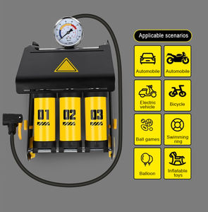 Compresseur d'<span class=keywords><strong>air</strong></span> de <span class=keywords><strong>pompe</strong></span> à pied-Gonfleur de pneu portable pour vélos/motos/voitures/balles universel - Product Image 2