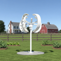 Nouvelle conception 500W 1000W 12V 24V Générateur d'éoliennes à axe vertical rouge Système d'énergie hybride éolien solaire pour ferme