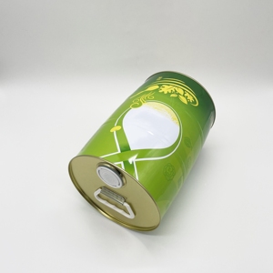 Large Capacity 5L Tinplate <b>Drum</b> Shape Olive <b>Oil</b> Peanut <b>Oil</b> Cans for Storage Canned Food Pet Food & Cookies with Customized Logo - Product Image 5