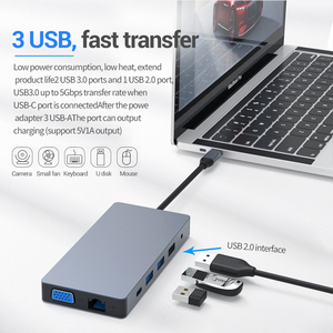Hub USB Tipo C 11 en 1 con Logotipo Personalizado, <span class=keywords><strong>Adaptador</strong></span> USB 3.0, Hub USB para Laptop, Teléfono Móvil, Tableta y Computadora - Product Image 4