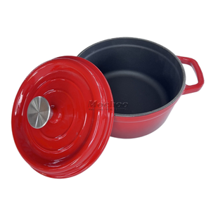 Mochoo Batterie de cuisine <span class=keywords><strong>en</strong></span> <span class=keywords><strong>fonte</strong></span> personnalisée de qualité supérieure avec revêtement émaillé antiadhésif Casseroles incluses - Product Image 5