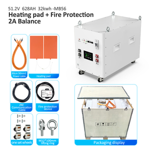 Europe Warehouse DDP 32kWh <b>48V</b> 51.2V 628Ah MB56 8000 Cycles JK BMS Self Heating Cabinet Home Solar ESS LiFePO4 <b>Battery</b> Pack - Product Image 3