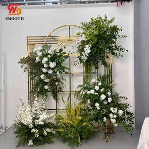 ซุ้มดอกไม้แต่งงานสีขาวเขียวแบบเรียบหรูสำหรับงานแต่งงานในป่า - Product Image 6