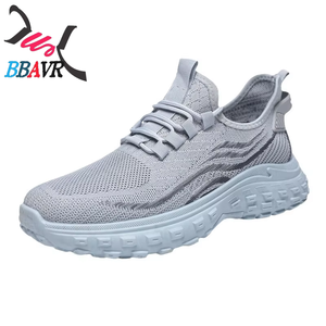 Men's Casual Fly-Woven Mesh Sports Shoes for Spring & Summer Breathable Soft-Soled <b>Runners</b> - Product Image 2