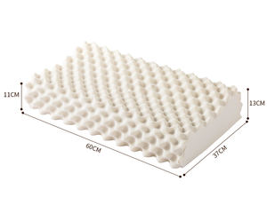 Schiuma senza allergeni pressione alleviare Talalay Thailand lattice tessuto bianco massaggio cuscino onda - Product Image 6