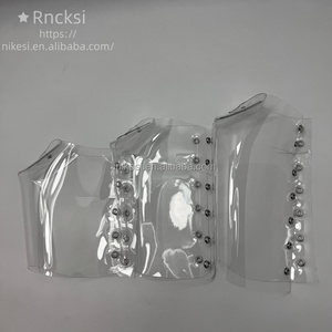 Cubrecalzado de PVC transparente de 8 pulgadas (20 cm) para botas de baile de estilo exótico, con suela gruesa de protección para botas de pole dance y striptease. - Product Image 1