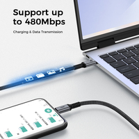 Câble USB Type C UNIEAN 1m/2m/3m 100W 5A, Charge Rapide et Transfert de Données, Cordon Tressé en Nylon Durable pour iPhone 17