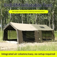 Nouvelle tente de toit portable en coton vert 8+8.8pro pour le camping en plein air, idéale pour une nuit en camping