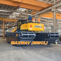 Châssis amphibie à pontons avec moteur de translation DOOSAN MAXWAY (MMCL) modèle MAX200PU pour excavatrices de classe 18-22 tonnes