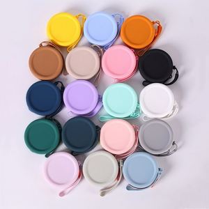 Round Silicone Candy-Colored Coin <b>Purse</b> Fashionable Mini Headphone Coin Storage Zipper <b>Small</b> Bag Handbag with Waterproof Pendant - Product Image 1