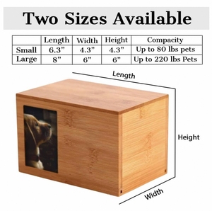 도매 고품질 나무 애완 동물 항아리, 사진 상자, 개와 고양이 애완 동물 기념 항아리 - Product Image 4