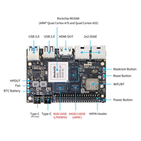 Papan Pengembangan Orange Pi5 Plus dengan CPU Octa-Core GSP RK3588, Memori 4GB-32GB, Versi Pengembangan Pemrograman 3V