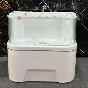 Baignoire pour animaux de compagnie de luxe en acrylique écologique multifonctionnelle haut de gamme EUR PET pour une utilisation à domicile dans la salle de bain pour chiens, chats et petits animaux - Product Image 2