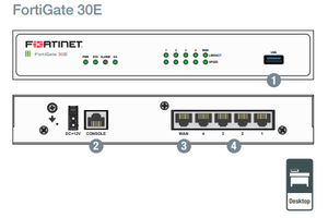 Pare-feu NGFW Fortinet <span class=keywords><strong>FortiGate</strong></span> 30G pour PME, VPN, sans ventilateur, pour ordinateur de bureau - Product Image 3