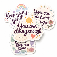 Autocollant Motivationnel Personnalisé Citation Positive Inspirante Autocollant Vinyle Découpé Imperméable Auto-adhésif pour Bouteille d'Eau et Journal