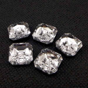 Nút Trang Trí Acrylic Tinh Thể Hình Vuông Trong Suốt Tùy Chỉnh Hai Nút Kim Cương Mắt Bán Buôn - Product Image 2
