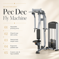 JOYFIT Nouveauté Vente Directe Usine Machine de Musculation en Acier Haute Puissance Réglable Pearl Delt/Pec Fly 70kg pour Équipement de Gym Commercial