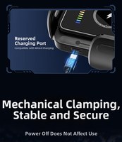 Chargeur de voiture sans fil rapide 15W |   Lumière RGB 360 °   Rotation |   Support de fixation pour tablette et téléphone pliable pour grille d'aération |   Support de fixation à dégagement rapide Q300