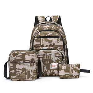 USB Panelled Large Capacity Laptop External Frame <b>Backpack</b> Physiological Curve Back Casual Zipper Waterproof Polyester - Product Image 1