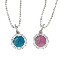 Colliers de mode religieux en émail catholique avec médailles de Saint Christophe, en solde, collier Saint Christophe