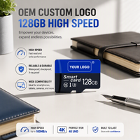 Carte mémoire TF en gros 128 Go avec logo personnalisé, stockage haute vitesse, support global des acheteurs par le fabricant