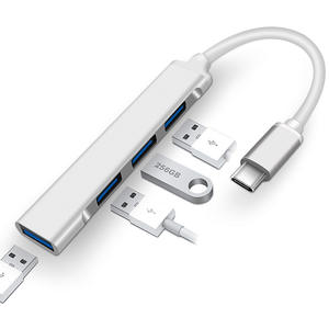 4 puertos USB C 4 en 1 para estación de acoplamiento con USB 2,0 Hub USB 3,0 para <span class=keywords><strong>Macbook</strong></span> <span class=keywords><strong>Pro</strong></span> adaptador de puerto Tablet PC - Product Image 2