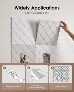 Paneles acústicos modernos para oficina en casa, paneles de pared insonorizados autoadhesivos de alta densidad, diseño de techo de puerta Beige - Product Image 5