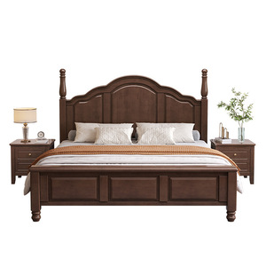 Cama de Madera Maciza Dazhang Jiaju de 1.8m con Almacenamiento, Muebles de Dormitorio, Estilo Rústico Americano - Product Image 5