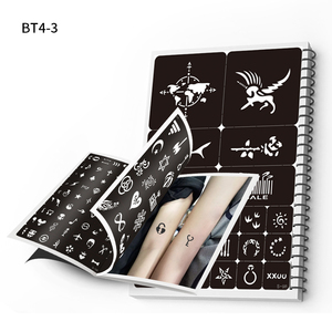 Plantilla de Tatuaje Reutilizable de Papel Tamaño A4, de Lujo, <span class=keywords><strong>con</strong></span> Purpurina, Resistente al Agua, para Arte Corporal, Tatuaje Temporal Falso, OEM de Fábrica - Product Image 1