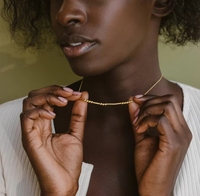 Collar Minimalista Personalizado con Código Morse, Cadena de Eslabones de Latón Chapado en Oro con Nombre Personalizado y Mensaje Oculto de Amistad, a la Moda