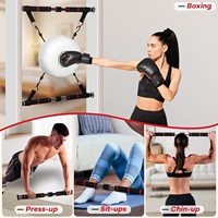 Cible de boxe portable en EVA et PU avec sac de frappe et barre de réflexe, équipement d'entraînement multifonctionnel pour salle de sport à domicile