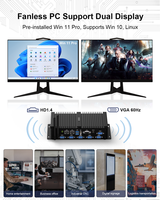 HYSTOU Nouveau Mini PC industriel 6 RS232 COM HD VGA Core I7 8550U/i5 8250U Linux Win 10/11 4GB DDR4 SSD Ordinateur de bureau sans ventilateur