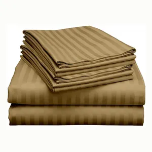 مجموعة ملاءات بسرير ذات جيوب عميقة مكونة من 4 قطع ناعمة للغاية ومزودة بشرائط للنوم