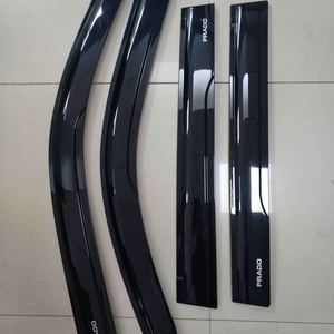 แผ่นบังลมสำหรับรถยนต์โตโยต้า ปราโด ปี 2018-2023  แผ่นกันฝนประตูสีดำ  แผ่นบังแดดหน้าต่าง  ที่บังฝน - Product Image 4