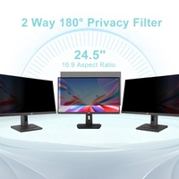 Filtre de confidentialité anti-espionnage bidirectionnel résistant aux rayures pour moniteur ASUS 24,5 pouces 16:9, protecteur anti-reflets amovible bloquant la lumière bleue