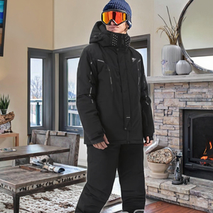 In Stock Fashion <b>Ski</b> Suit Hot Sale Men's and Women's <b>Snowboard</b> Top Pants Hooded Zipper Closure HX5594-1 Couple Snow Suit - Product Image 3