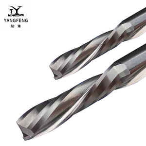 2F utensili da taglio a spirale CNC personalizzato due flauti spirale su taglio <span class=keywords><strong>Router</strong></span> bit Cutter fresa in metallo duro per legno - Product Image 3