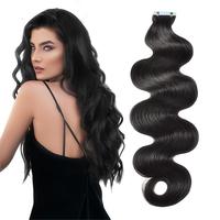 20 pièces 50g/paquet Extensions de cheveux brésiliens 100% Grade 12 Remy Noir naturel Noir jais Ondulation BODY Double trame cousue à la machine Pour femmes