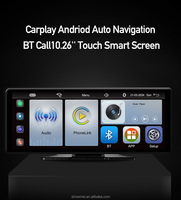 Monitor de Coche IPS de 10.26 Pulgadas Compatible con Carplay Inalámbrico, Android Auto, Navegación, Mirror Link, Imagen de Reversa OEM, Pantalla Táctil Portátil