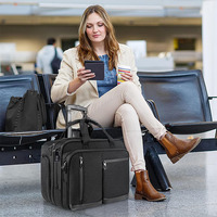 Usine Direct Voyage Messenger Noir Porte-Documents Bureau Hommes Affaires Épaule Ordinateur Portable Sac Pour 15.6 pouces