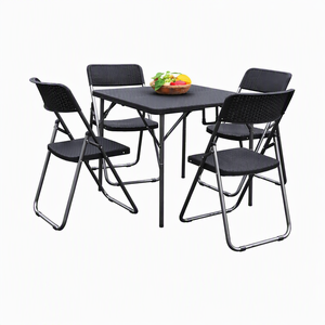 Autres meubles d'extérieur - Ensemble table et chaises pliantes portables pour le camping - Ensemble repas pliant carré - Product Image 1