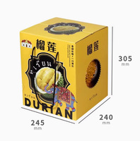 Nouvelle boîte d'emballage alimentaire de noyau de noix Durian 8-10 livres pastèque Hami Melon pomme Orange boîte de papier de fruits vide à main